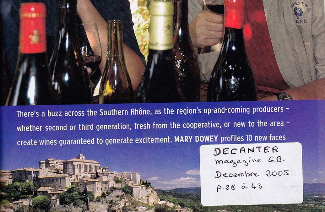Decanter – millésime : 2003