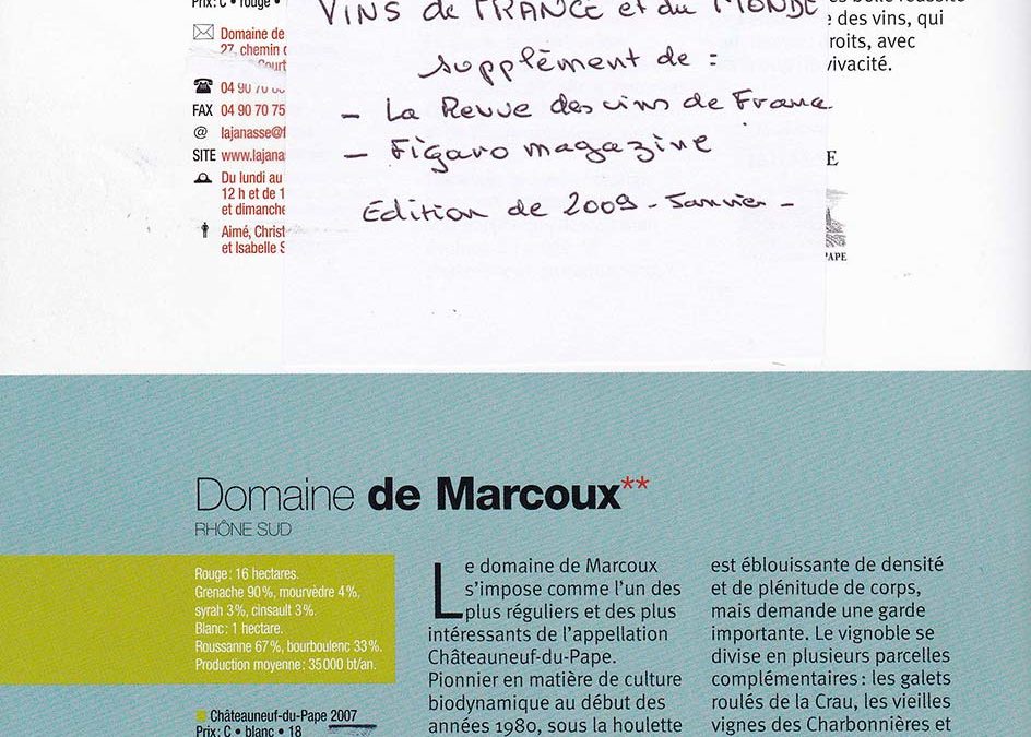 Revue du Vin de France – millésime : 2007