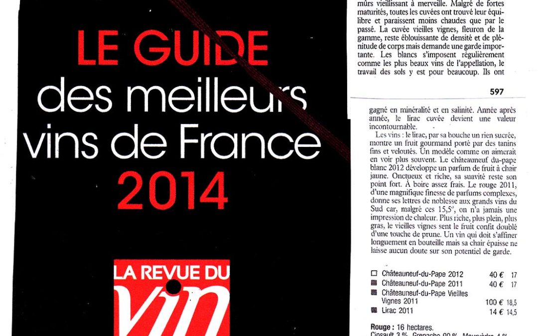 Revue du Vin de France – Millésime : 2011 – 2012