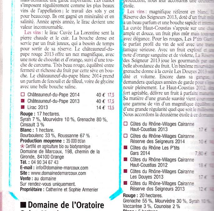 Revue du Vin de France – Millésime : 2013 – 2014