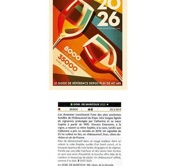 Guide Hachette 2026 Châteauneuf rouge 2022