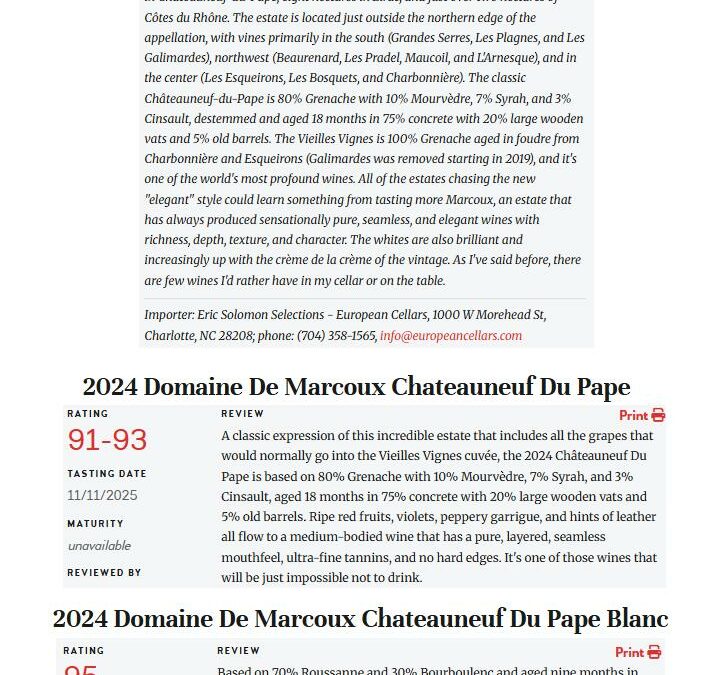 Jeb Dunnuck November 2025- 2024 vintage