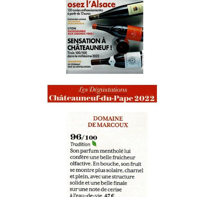 Revue du Vin de France Novembre 2024 Châteauneuf rouge 2022
